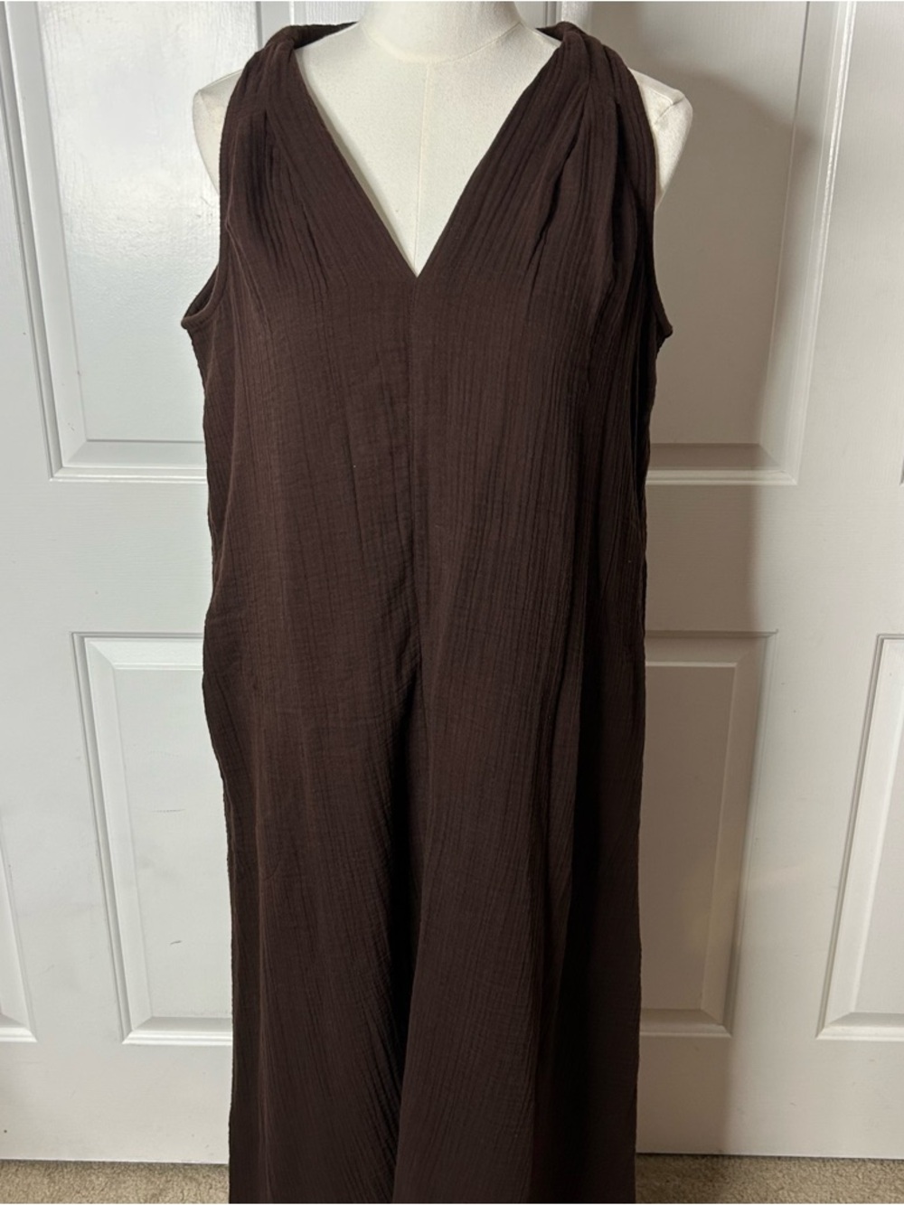 NWT J.Jill (size small) A line cotton gauze maxi dress - Picture 3 of 11